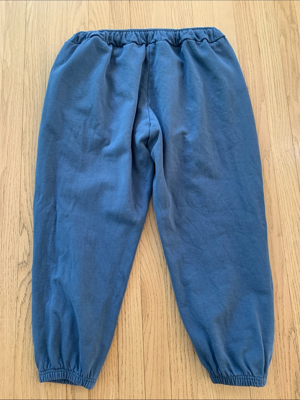 Pact Organic Cotton Brushed Fleece Sweatpants Cropped Blue Size XL - Picture 6 of 8